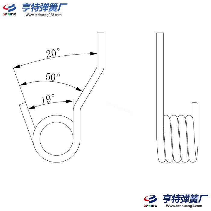 扭力彈簧的自由角度是啥意思